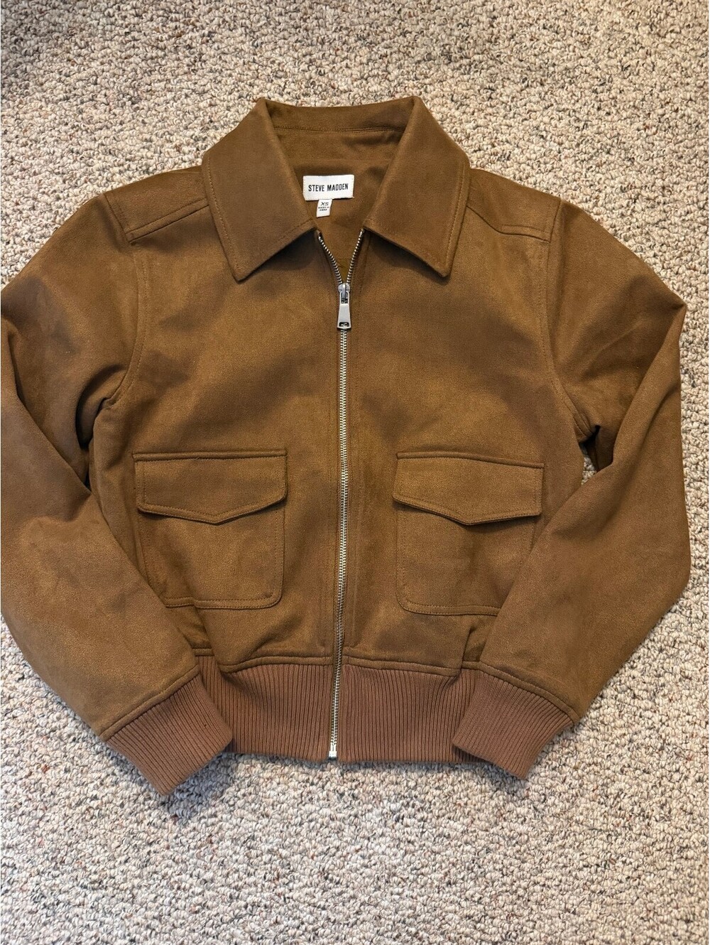 Steve Madden brown bomber jacket XS